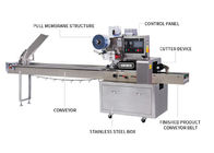 280mm Bantal Pouch Horizontal Packing Machine Conveyor Flow Wrapper 230 bungkus / Min